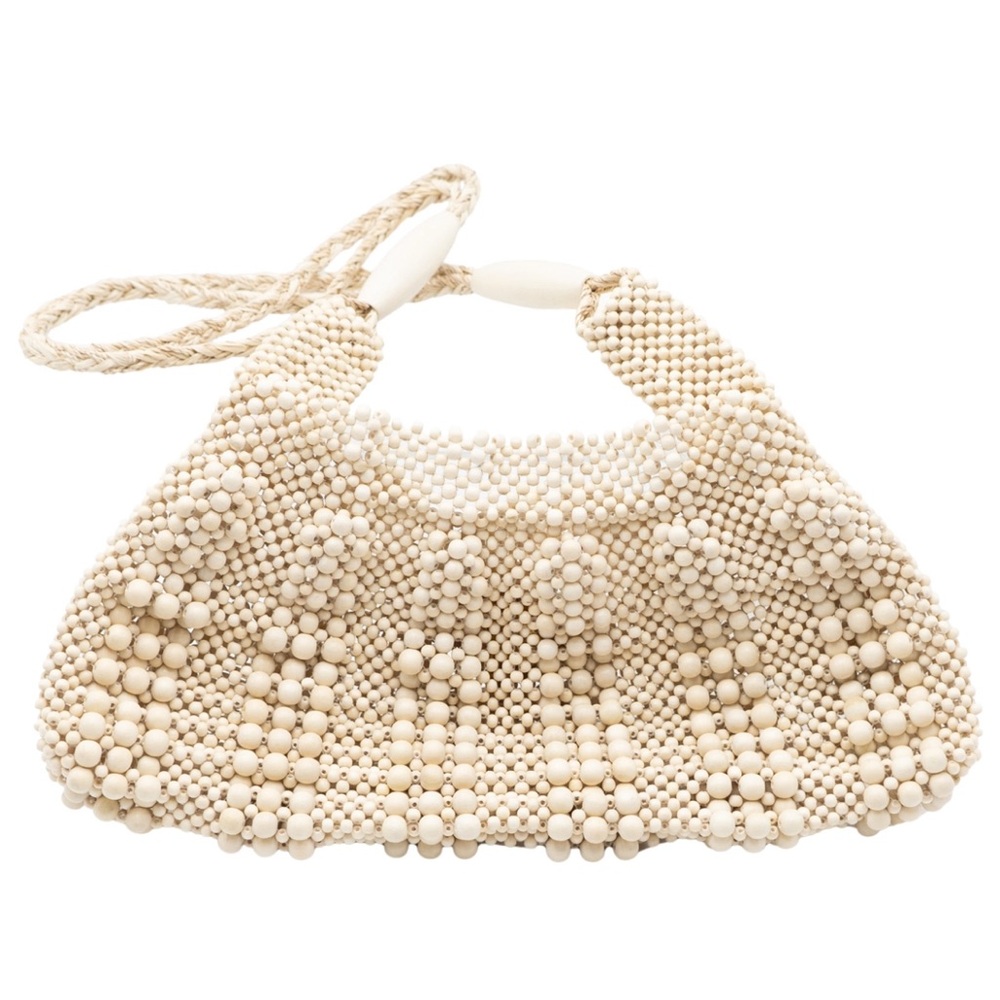Aranaz Cream Beaded Women's crossbody Bag